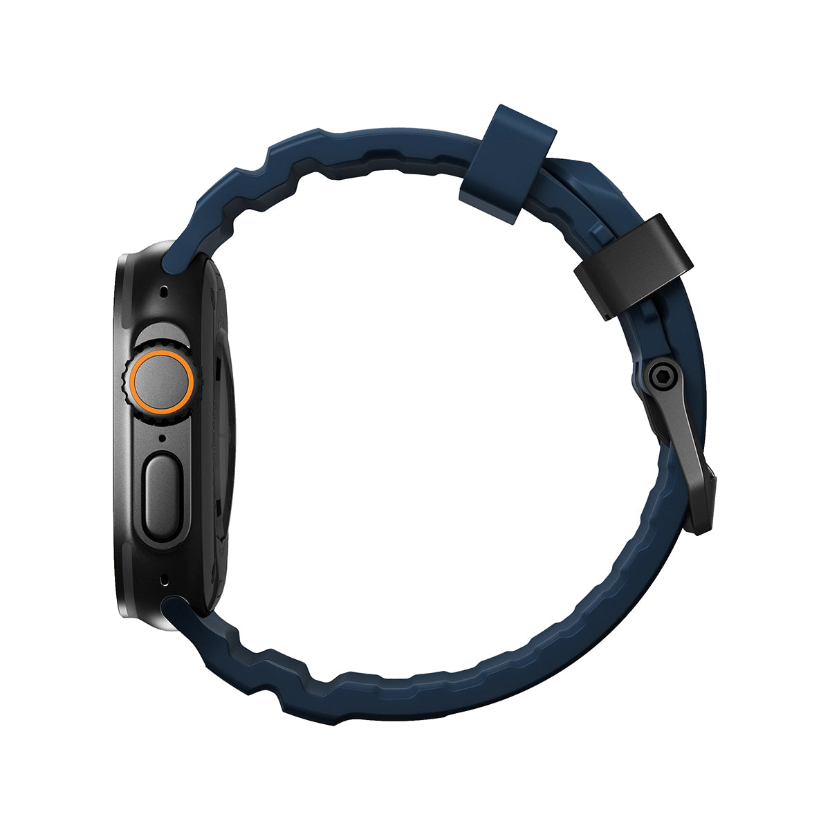 NOMAD Rocky Point Band for Apple Watch 44mm & 46mm - Atlantic Black Hardware - Durable & Comfortable Sport Strap for Swimming, Running & Outdoor Activities