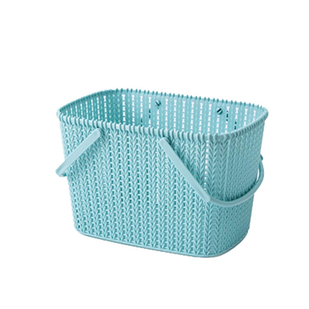 Portable White Storage Basket 28.5x19.5x18cm - Cute Bathroom Organizer for Shower, Laundry & Home Decor | Bath Caddy, Toy Storage, Cosmetic Organizer