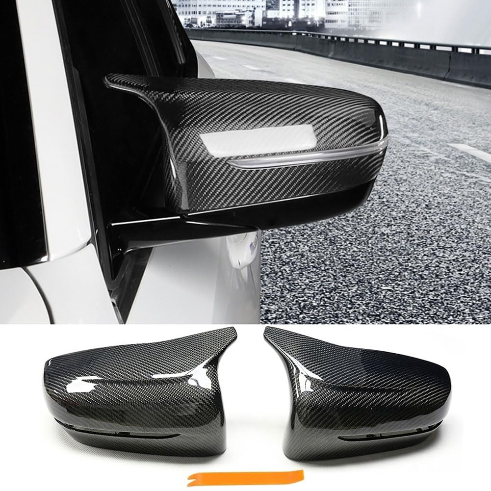 MCARCAR KIT G20 Carbon Fiber Mirror Caps for BMW 3 Series G20 G21 2019-2022 320i 330i 330e M340i Sedan & Wagon - Left Hand Drive (LHD) Replacement Side Mirror Cover Shell - Upgrade Your BMW's Exterior Style for Daily Driving & Car Shows