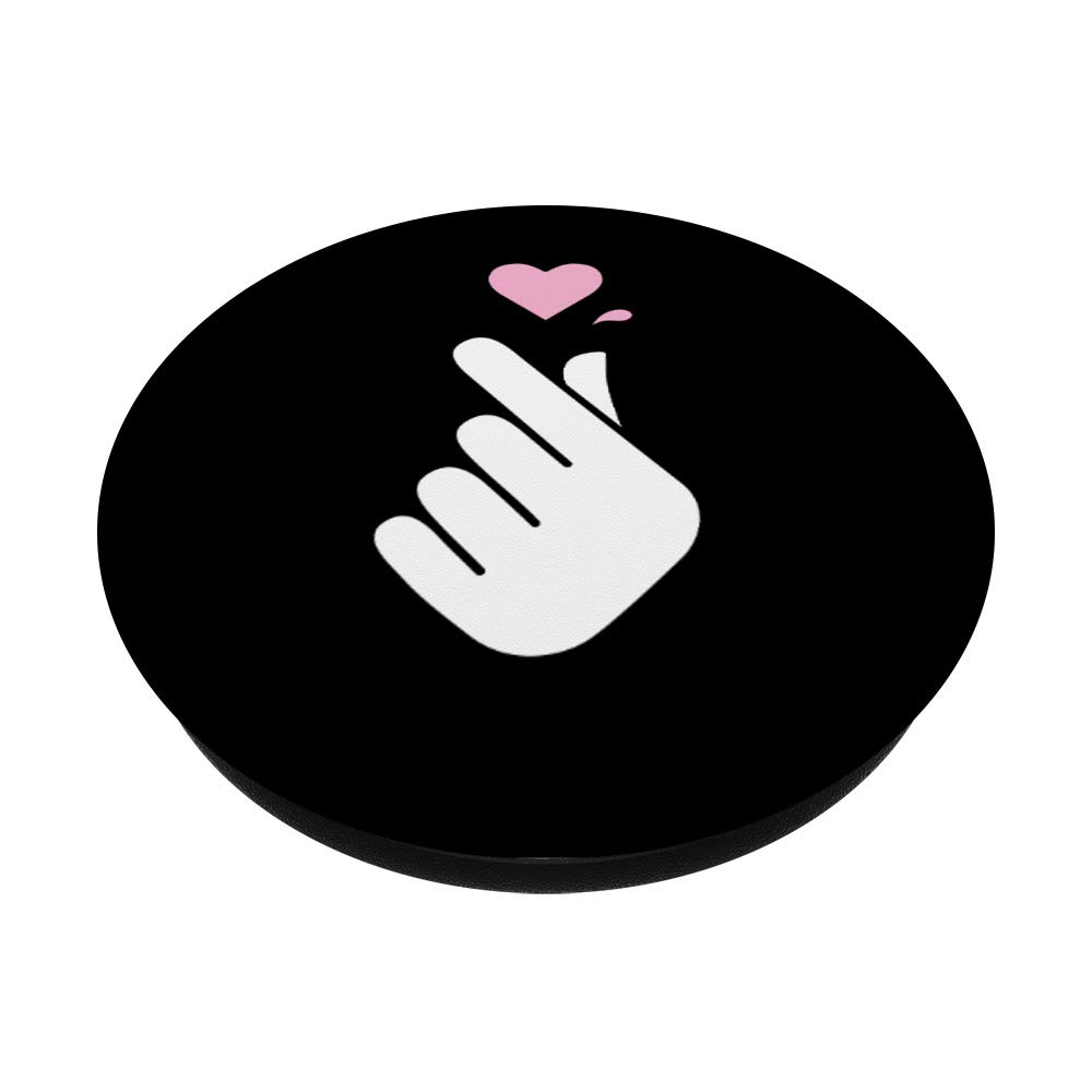 K-Pop Hand Heart Symbol PopSockets PopGrip - Swappable Phone Grip for Samsung, iPhone & Tablets - Perfect for K-Pop Fans, Korean Music Lovers & BTS Merch Collectors
