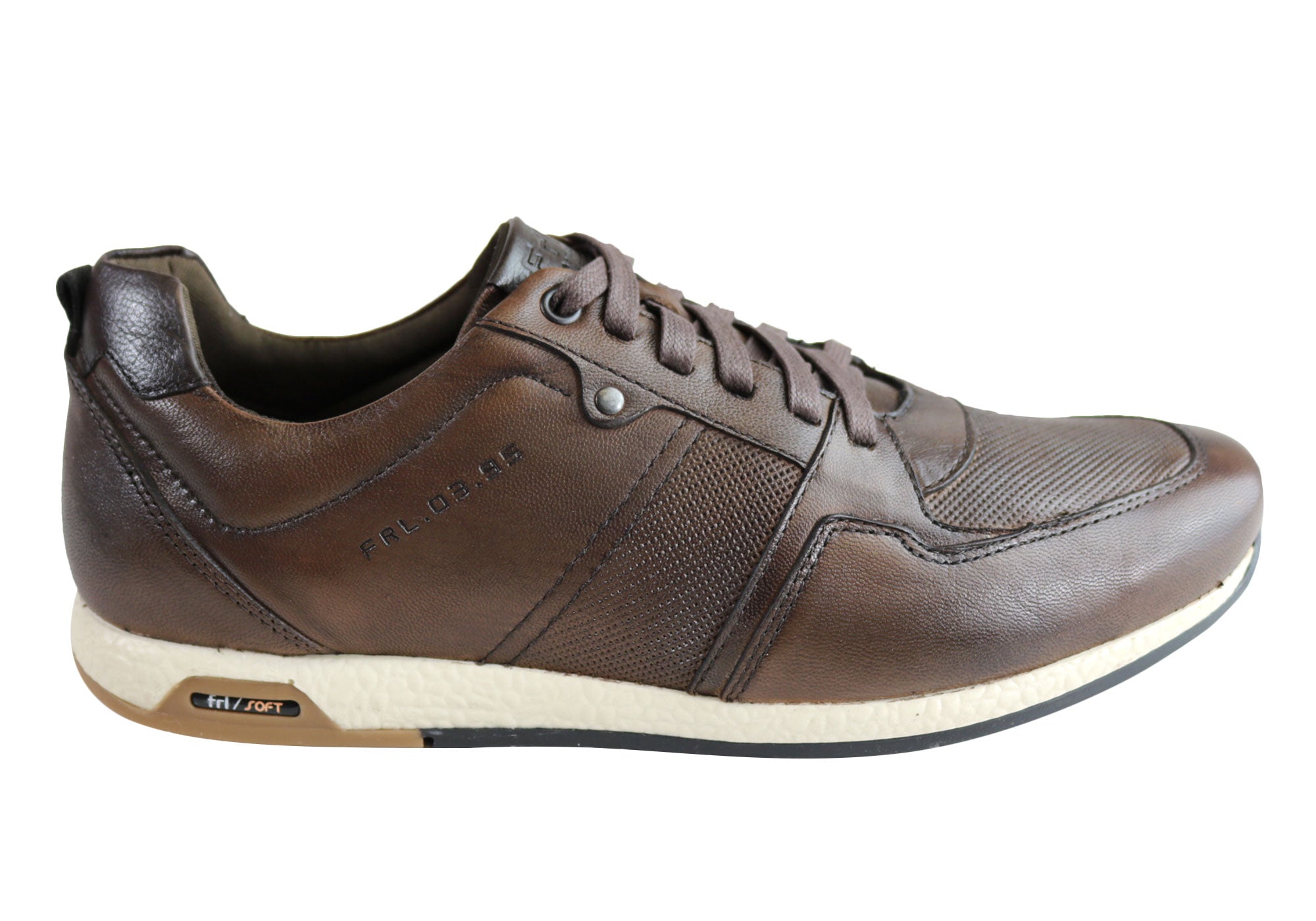 Ferricelli Oscar Men's Genuine Leather Lace-Up Casual Shoes - Handcrafted in Brazil - Perfect for Office, Dating & Everyday Wear