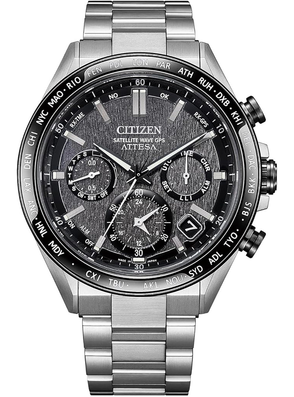CITIZEN ATTESA Super Titanium™ Satellite Timekeeping Watch CC4058-67X - Japanese Made JDM - Luxury Men's Chronograph for Business & Travel