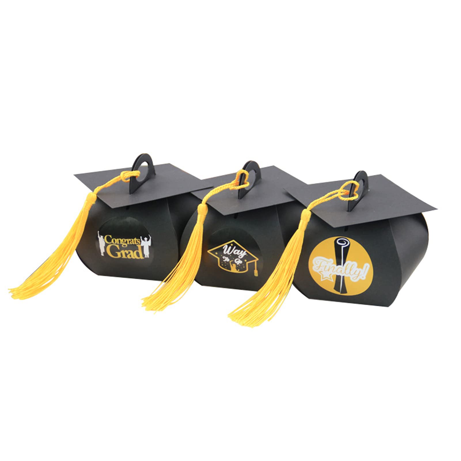Graduation Candy Box - Cute Doctoral Cap Shaped Chocolate Treats for Graduation Party | Perfect for School Celebrations, Graduation Gifts & Party Favors