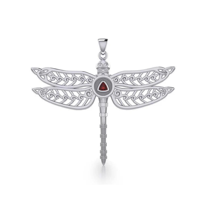 Celtic Dragonfly Sterling Silver Pendant Necklace for Women - Elegant Jewelry Gift for Birthday, Anniversary & Special Occasions