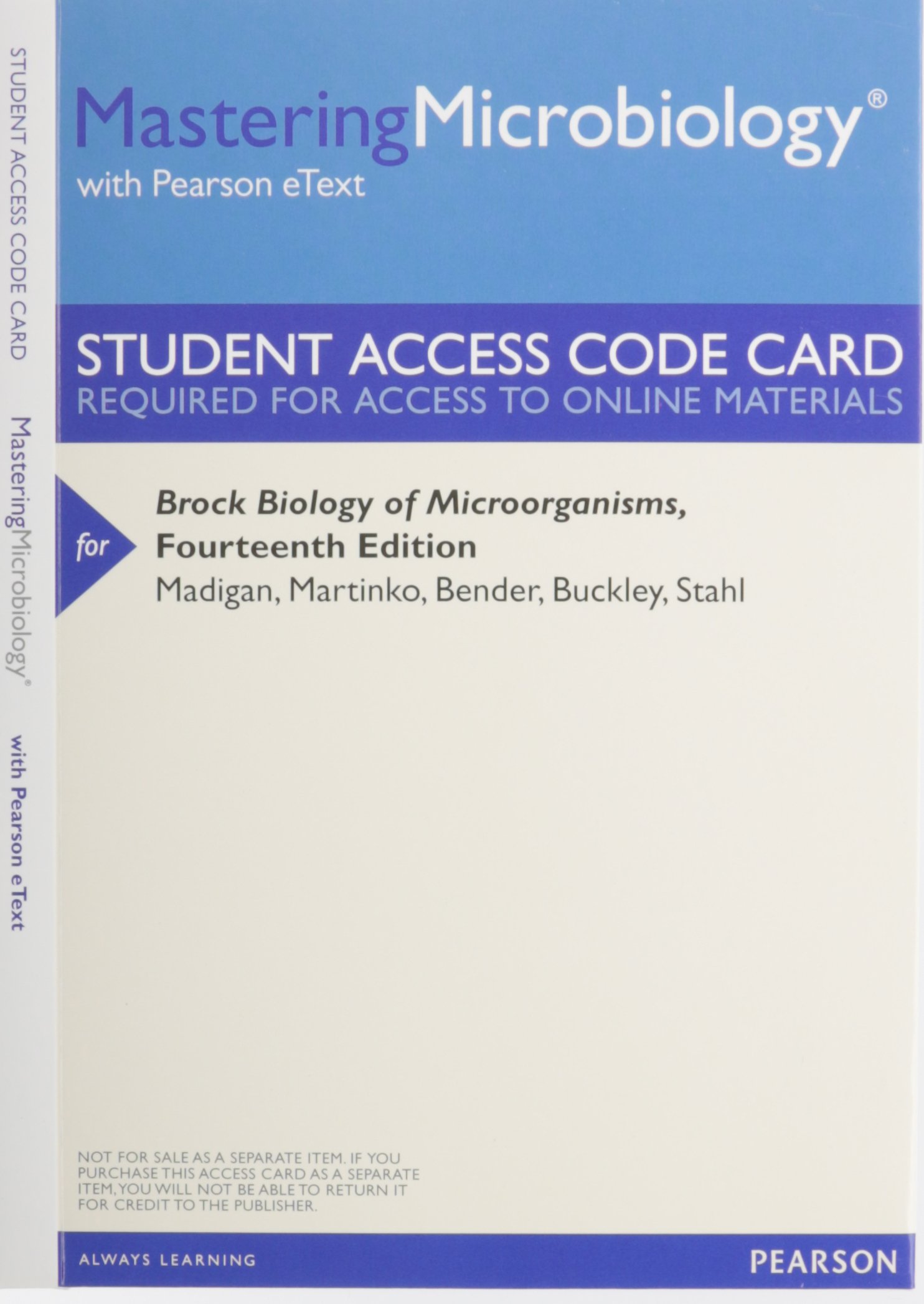 Brock Biology of Microorganisms 14th Edition - Loose Leaf Textbook with Mastering Microbiology eText Access Card | College Microbiology Course | Lab Research & Study Reference