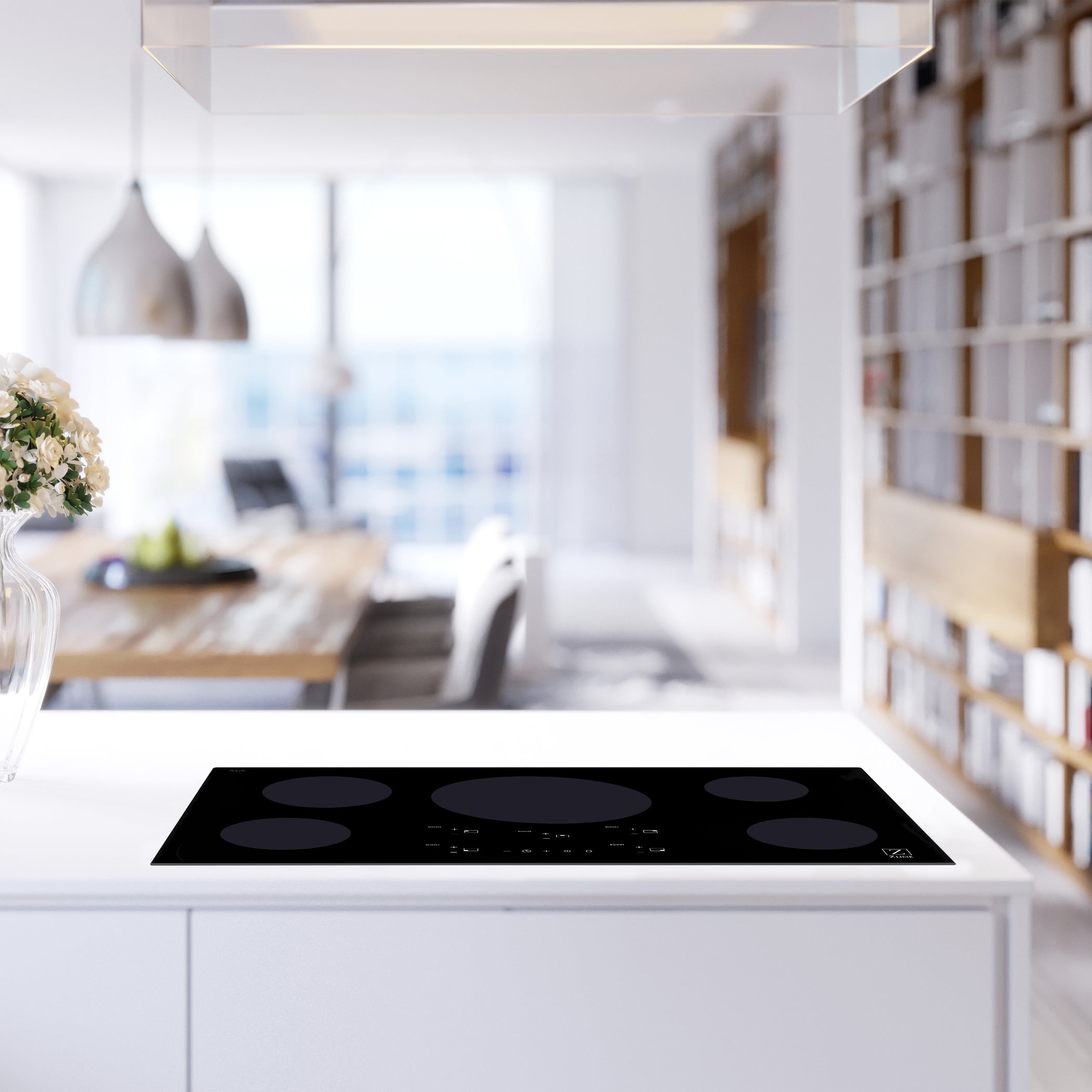 ZLINE 36-Inch 5-Burner Induction Cooktop - Professional-Grade Kitchen Appliance for Home Chefs | Perfect for Modern Kitchens, Cooking Classes & Entertaining Guests