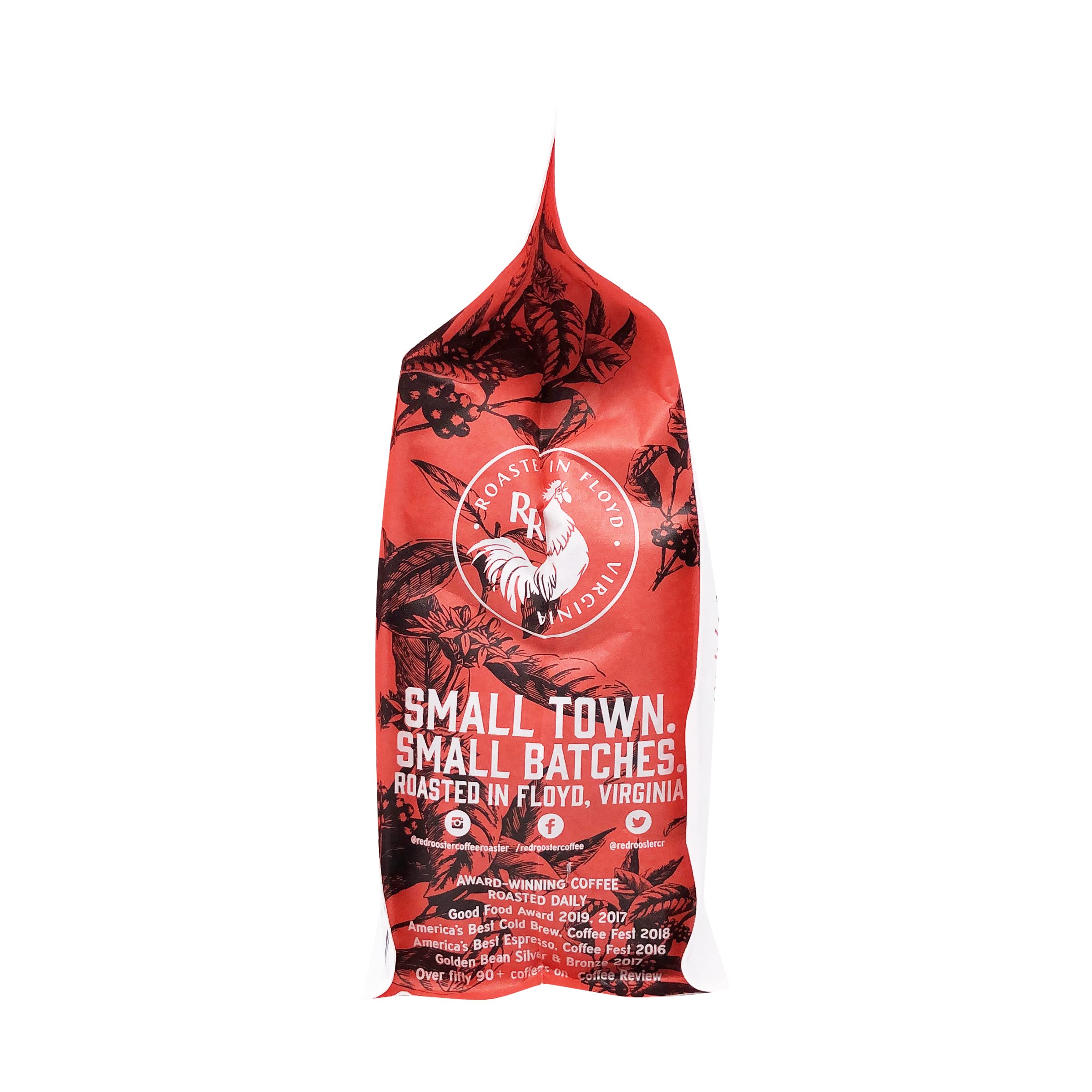 Organic Red Rooster Coffee Roaster - Farmhouse Breakfast Blend Whole Bean Coffee, 5 Pound Bag | Perfect for Home Brewing, Office Use & Gifts