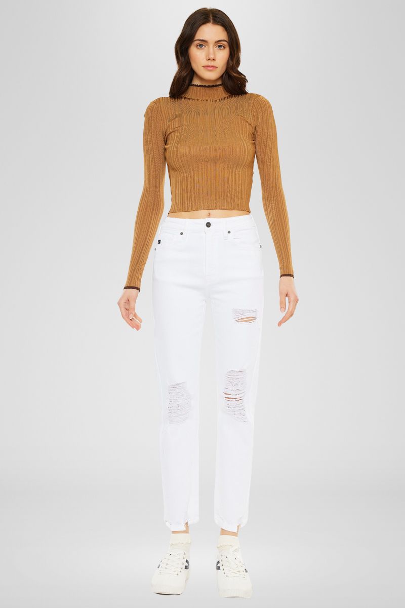 Haven Ultra High Rise Slim Straight Leg Jeans for Women - Stretch Denim Pants, Comfortable & Flattering Fit - Perfect for Casual Outfits, Workwear, and Everyday Style