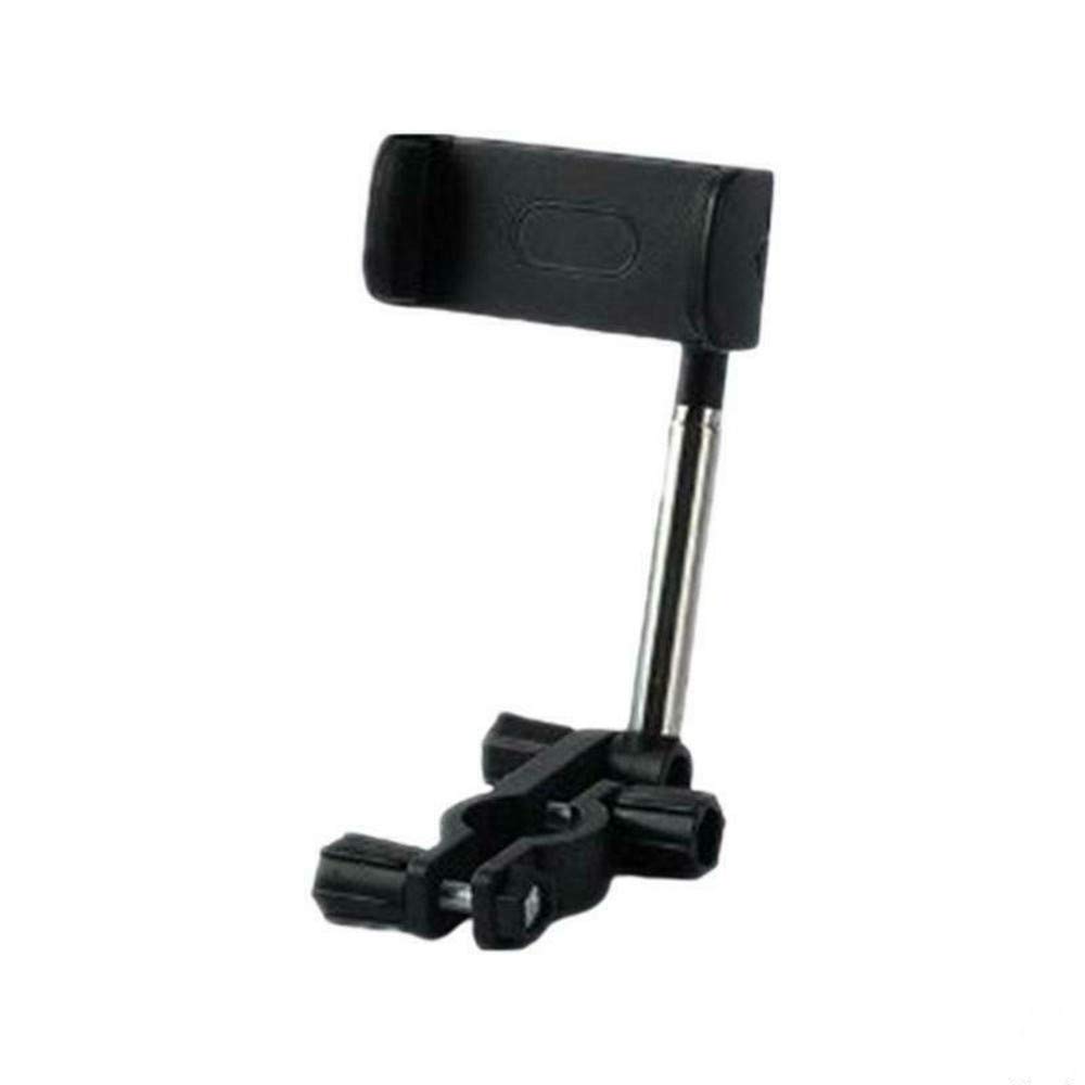 360° Adjustable Universal Car Phone Holder - Telescopic Rearview Mirror Mount for iPhone, Samsung & GPS Navigation - Perfect for Hands-Free Driving & Road Trips (Black)