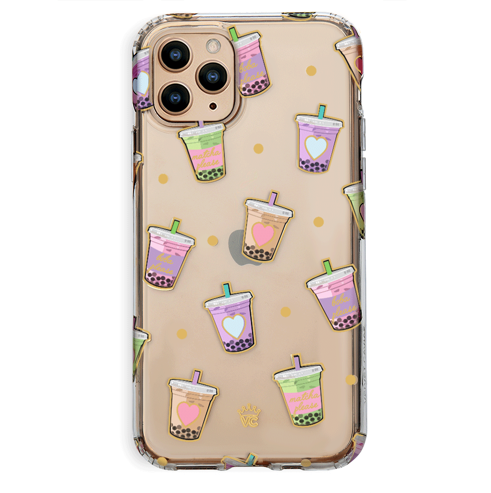 Premium Matcha Green Clear iPhone Case - Slim Protective Cover for iPhone 12/13/14/15 Pro Max - Eco-Friendly Scratch Resistant Phone Case for Daily Use, Work & Travel