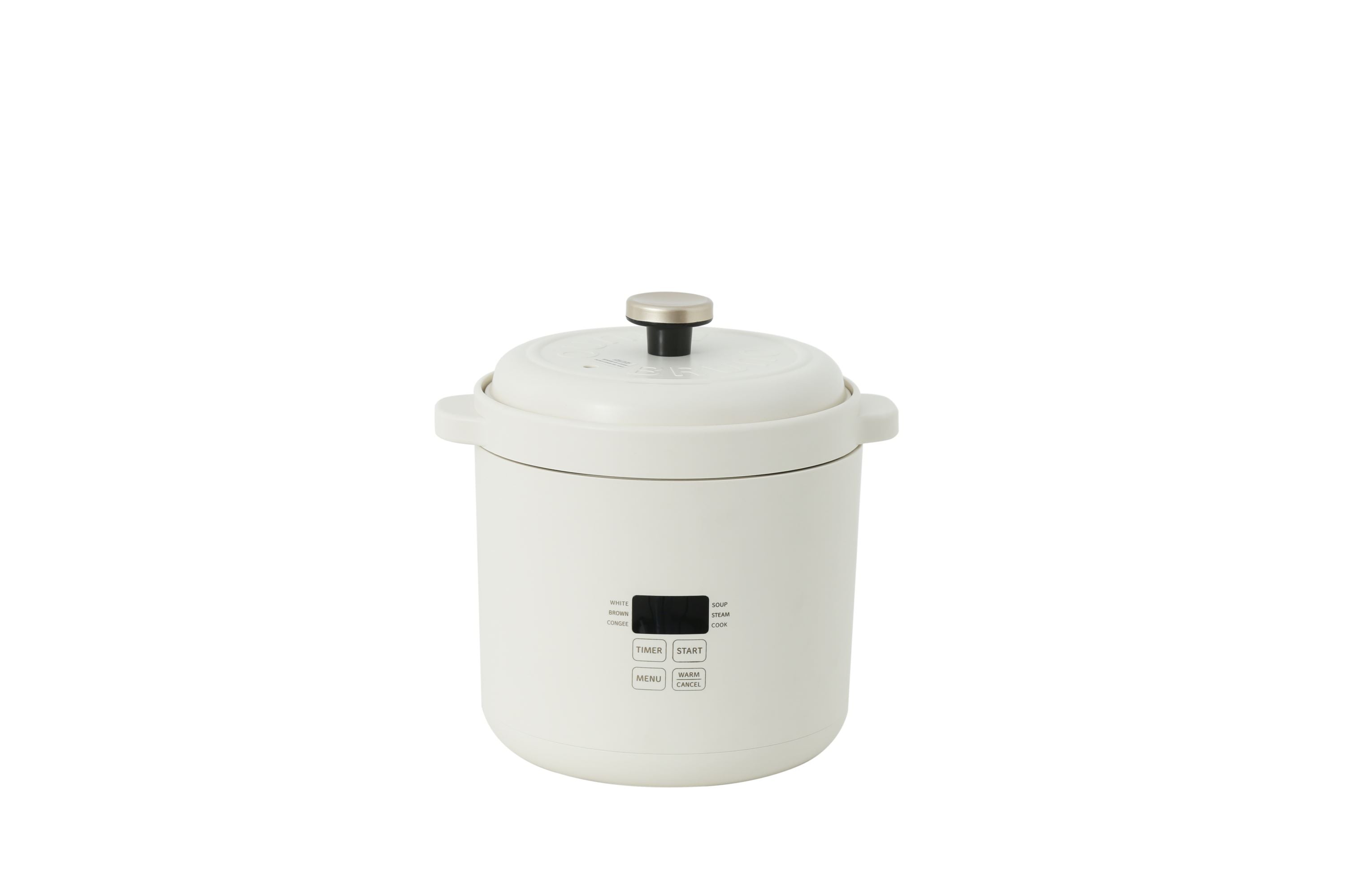 BRUNO BOE127 Mini Rice Cooker - 3-Cup Capacity, Compact & Portable Electric Rice Cooker for Small Kitchens, Dorms, Offices & Travel