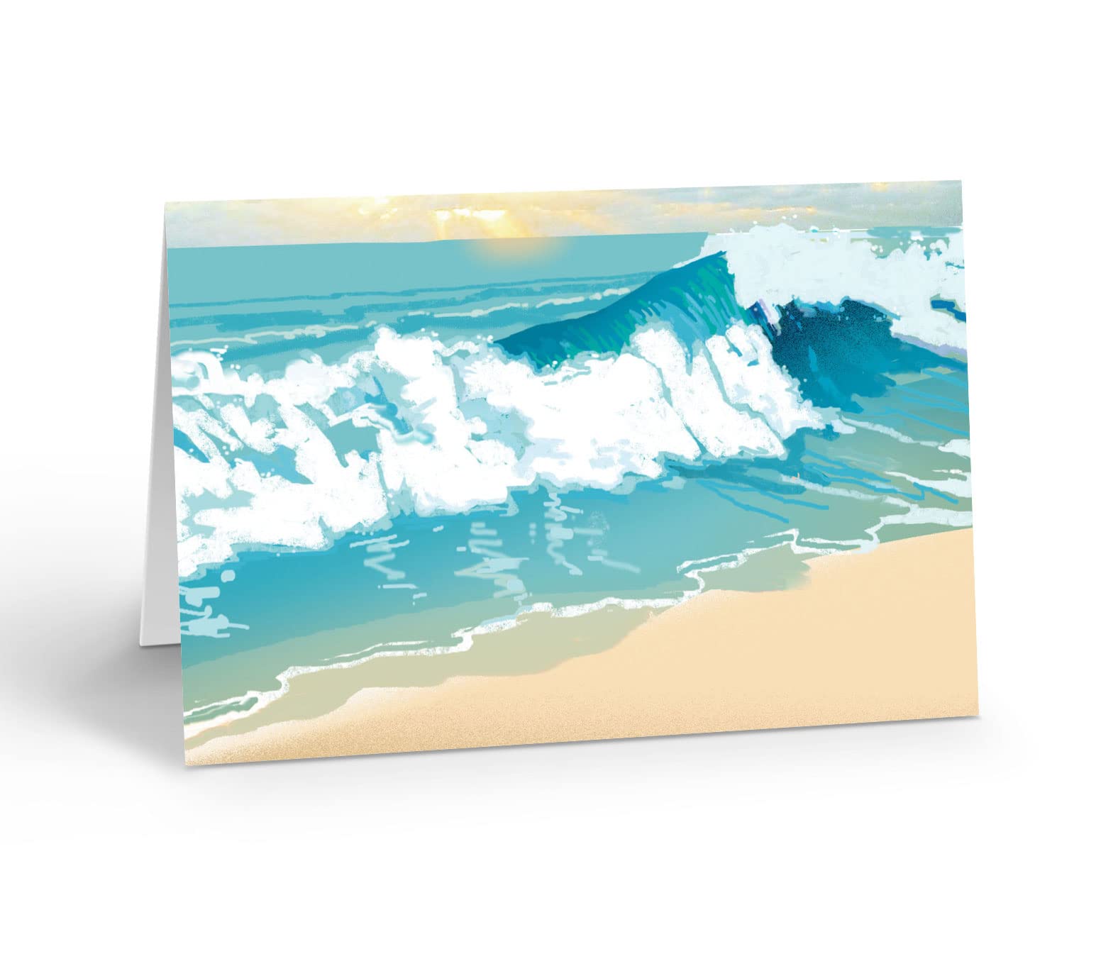 12-Piece Assorted Beach Note Card Set - Thank You Cards with Ocean Shore Designs - Perfect for Beach Lovers, Wedding Favors & Summer Greetings