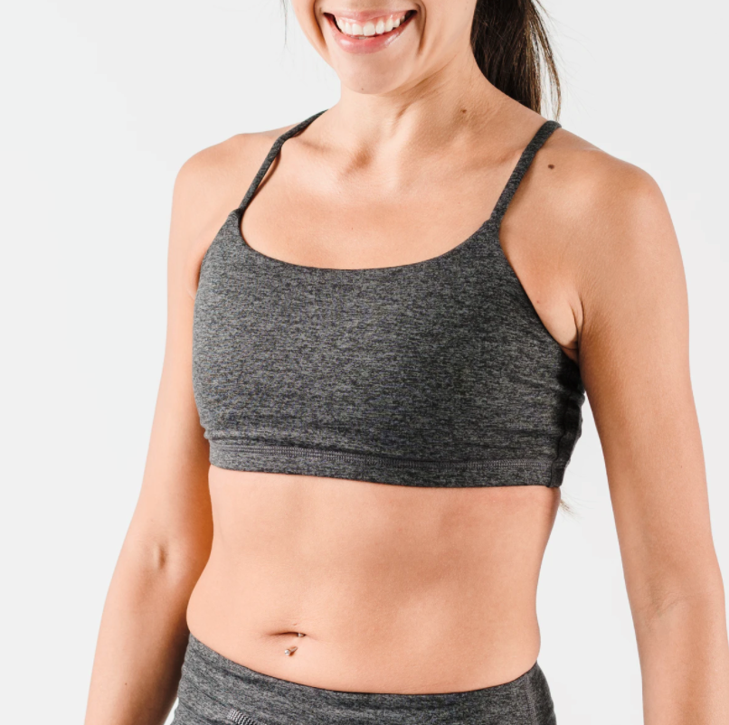 Women's EZ Bra - Comfortable Wireless Support Bra in Charcoal Gray | Perfect for Yoga, Workouts & Everyday Wear