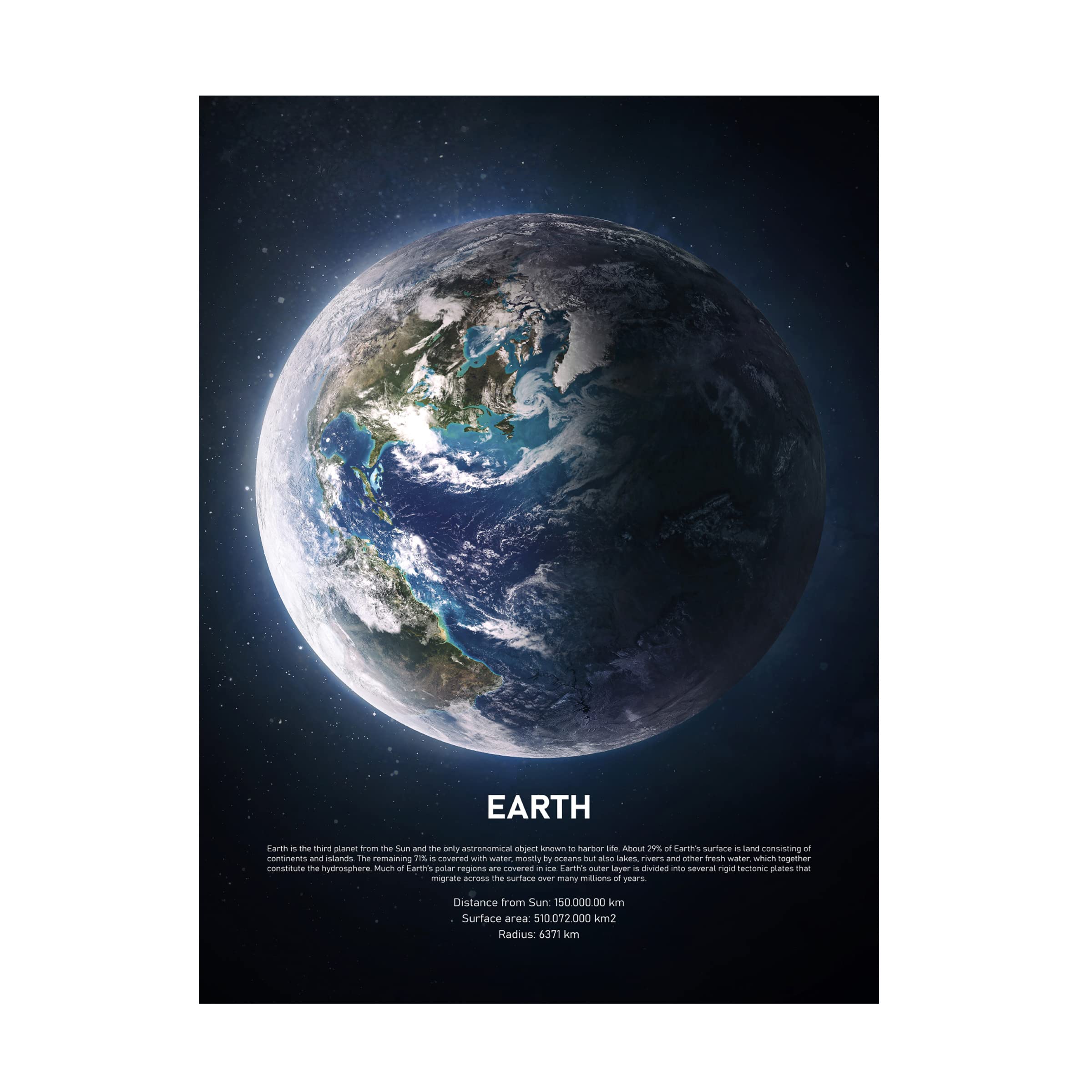 Trademark Fine Art 'Earth' Canvas Print by Design Fabrikken - Nature Inspired Wall Decor for Living Room, Bedroom & Office