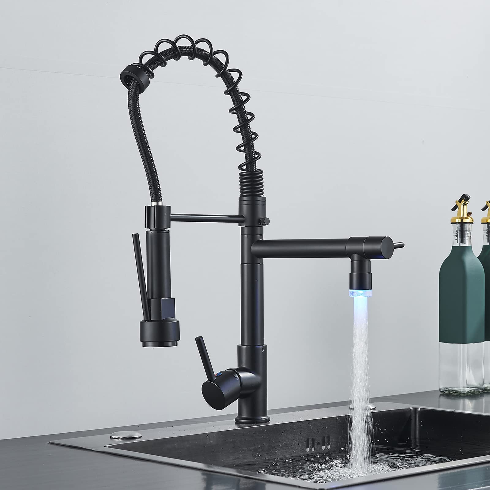 Stainless Steel Kitchen Faucet with Pull Down Sprayer for Modern Kitchens