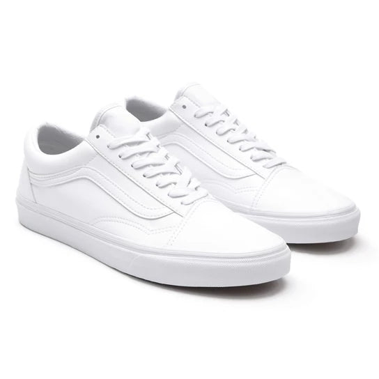 VANS Classic Old Skool Skate Shoes - True White & Black | Authentic Canvas Sneakers for Men & Women | Perfect for Streetwear, Skateboarding & Casual Fashion