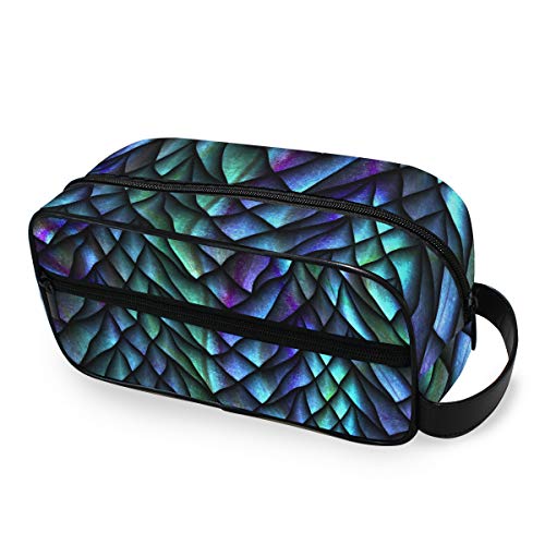 Waterproof Travel Toiletries Bag - Portable Cosmetic Organizer with Dragon Scale Design, Makeup Pouch Case for Women | Perfect for Vacation, Gym, Camping & Business Trips (912B)
