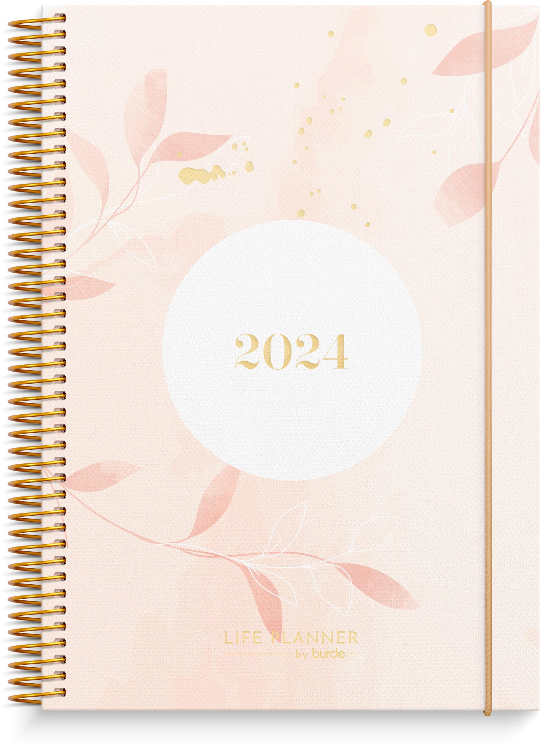 2024 Weekly & Monthly Planner - A5 Hardcover Life Organizer (8.3x5.8 Inches) with Stickers | December 2023-January 2025 | Thick Paper, Yearly Overview | Perfect for Students, Professionals & Goal Tracking