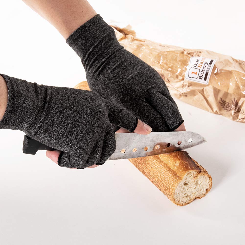 Breathable Fingerless Compression Gloves for Women & Men - Moisture-Wicking Arthritis Support Gloves for Joint Pain Relief - Ideal for Typing, Gaming & Daily Activities