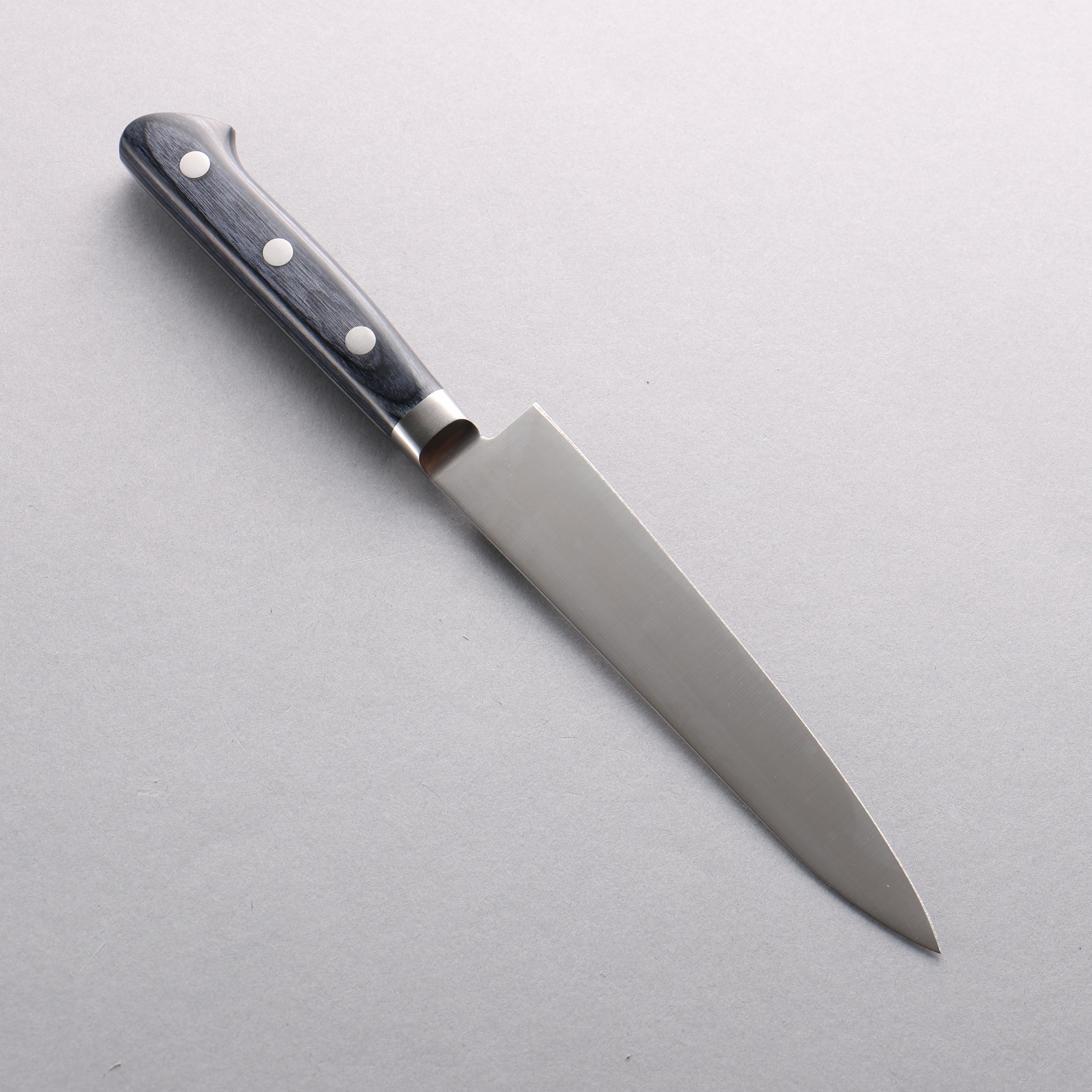 Seisuke Seiten 150mm Molybdenum Petty Utility Knife with Navy Blue Pakka Wood Handle - Perfect for Slicing, Peeling & Precision Kitchen Tasks