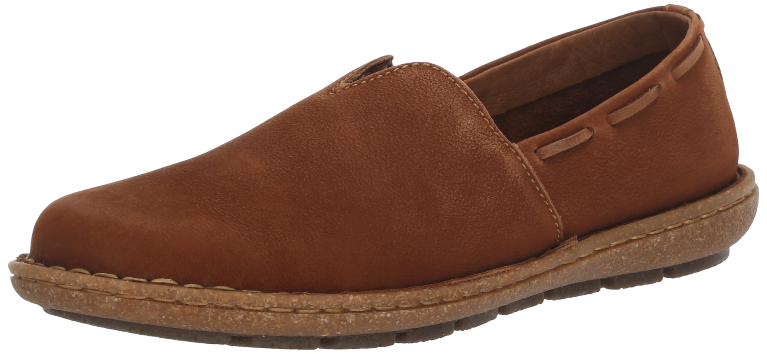 BORN Women's Naya Leather Slip-On Boat Shoes - Comfortable Casual Loafers for Walking, Travel & Everyday Wear