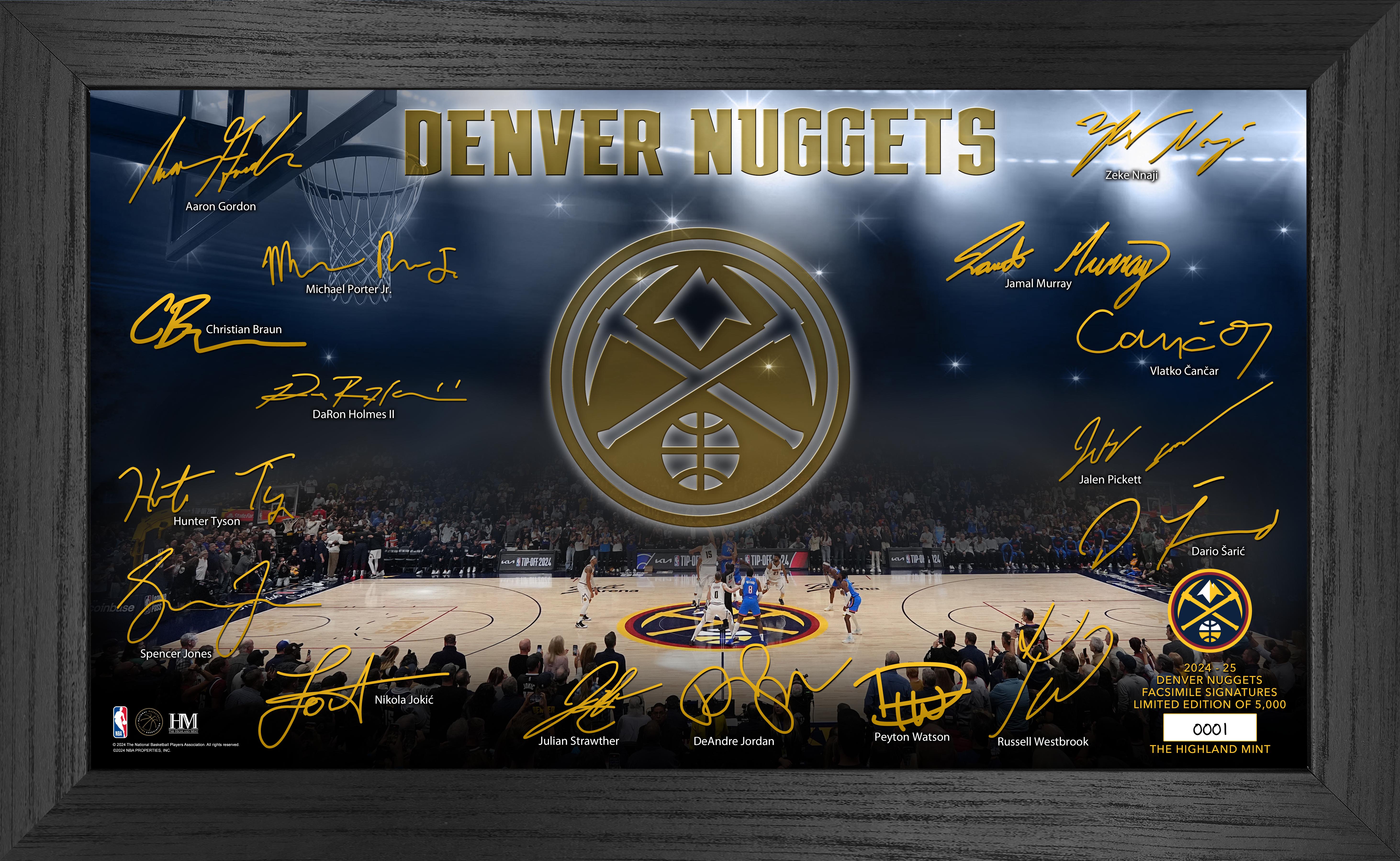 Denver Nuggets 2024-25 Signature Court Basketball Jersey - Authentic NBA Player Edition - Perfect for Games, Fan Events & Sports Collectibles