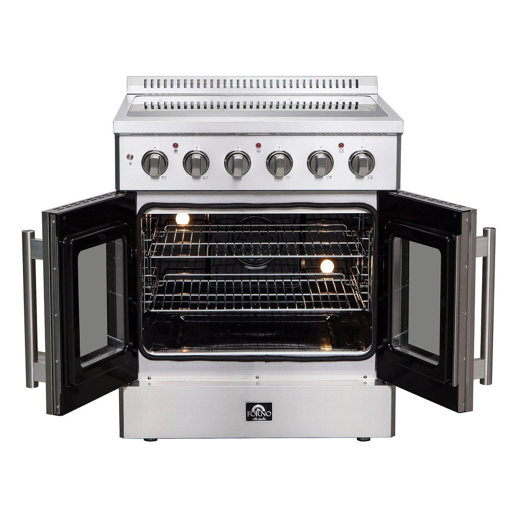 Forno Galiano 30-inch 4.32 cu. ft. Stainless Steel French Door Freestanding Electric Range - FFSEL6917 30 - Perfect for Modern Kitchens & Home Cooking