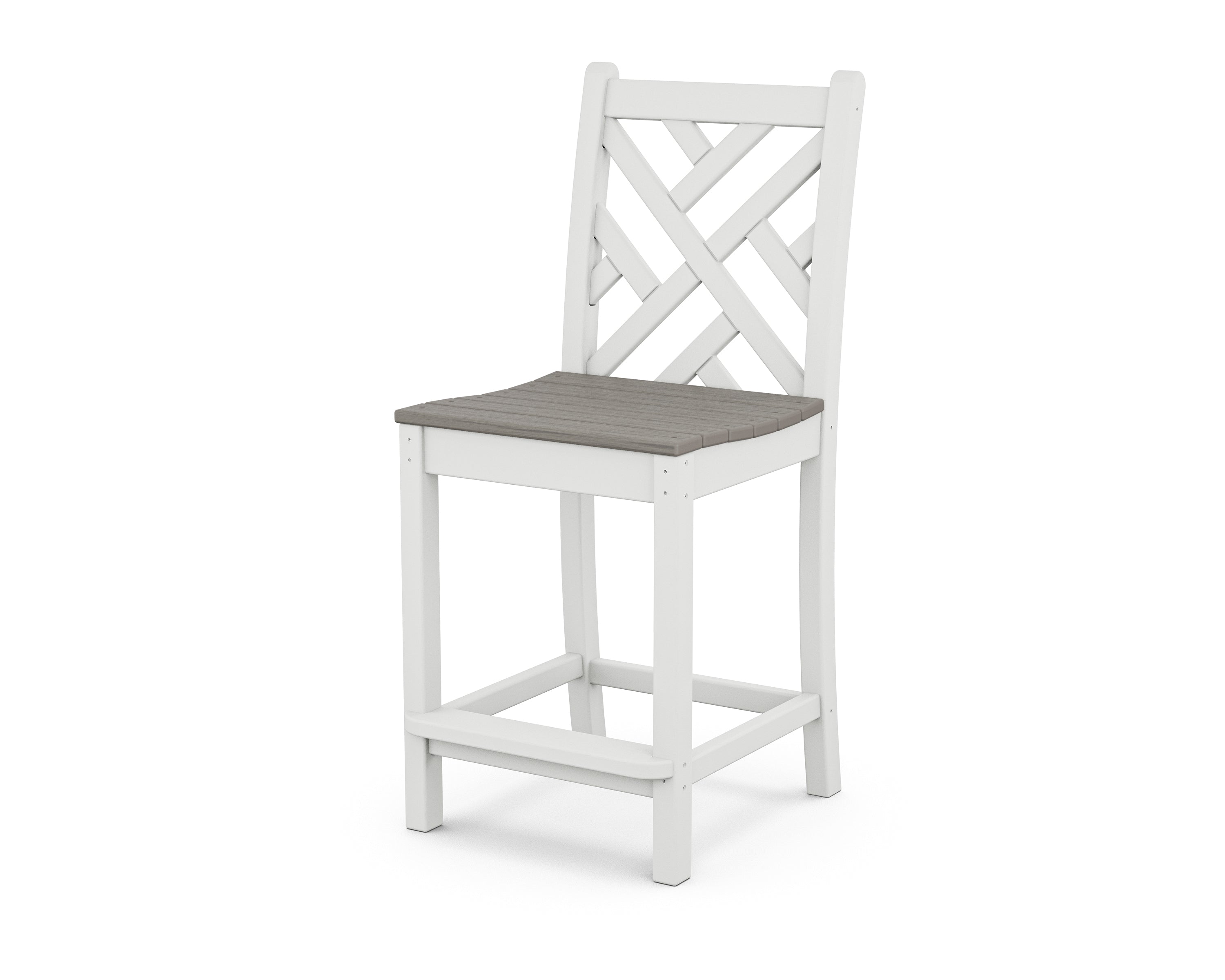 POLYWOOD Chippendale Counter Height Bar Stool - Durable Outdoor & Indoor Dining Chair for Kitchen, Patio, and Restaurant Use