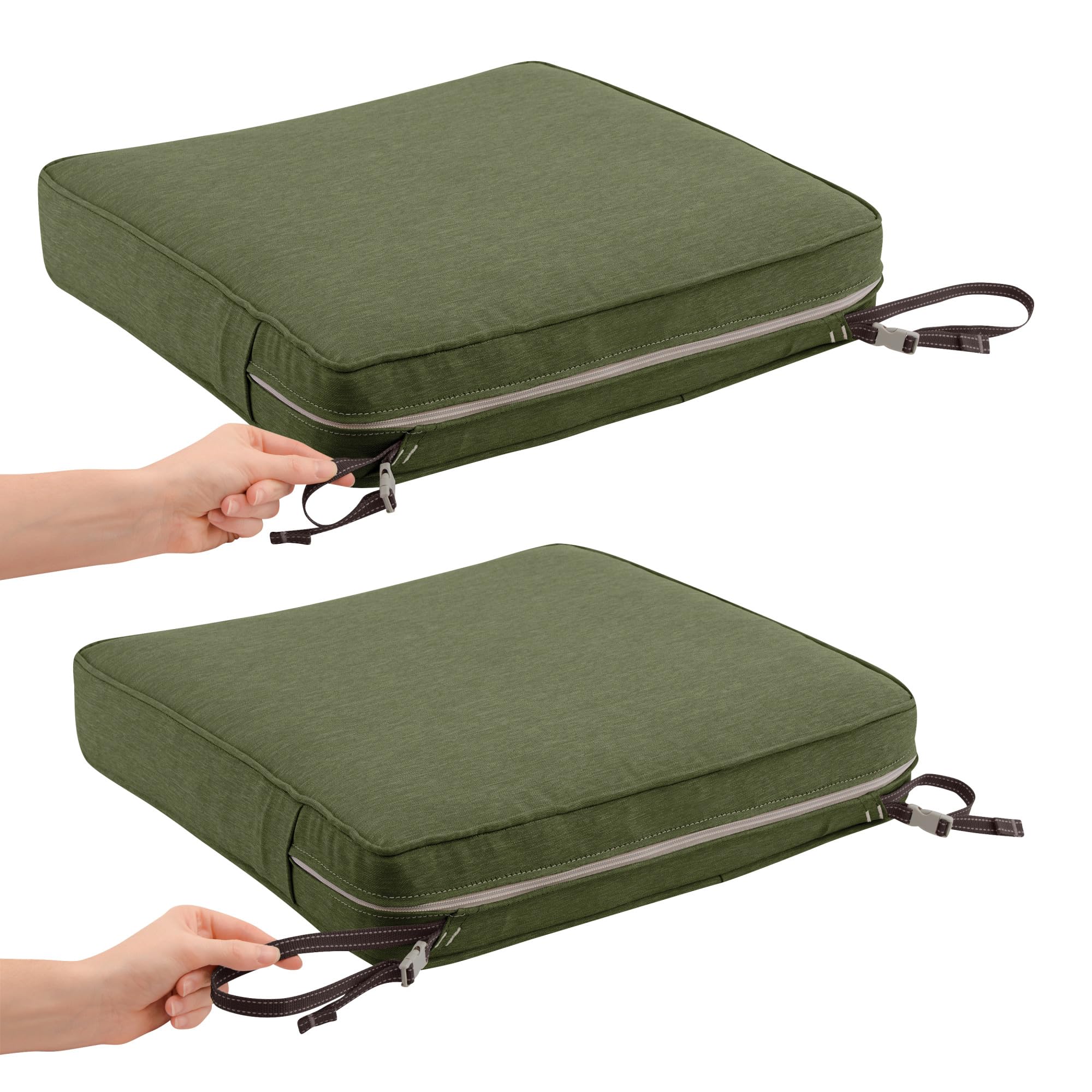 Classic Accessories Montlake Outdoor Chaise Lounge Cushion 80x26 - FadeSafe, Water-Repellent, Heather Fern - Perfect for Patio, Poolside & Garden Relaxation