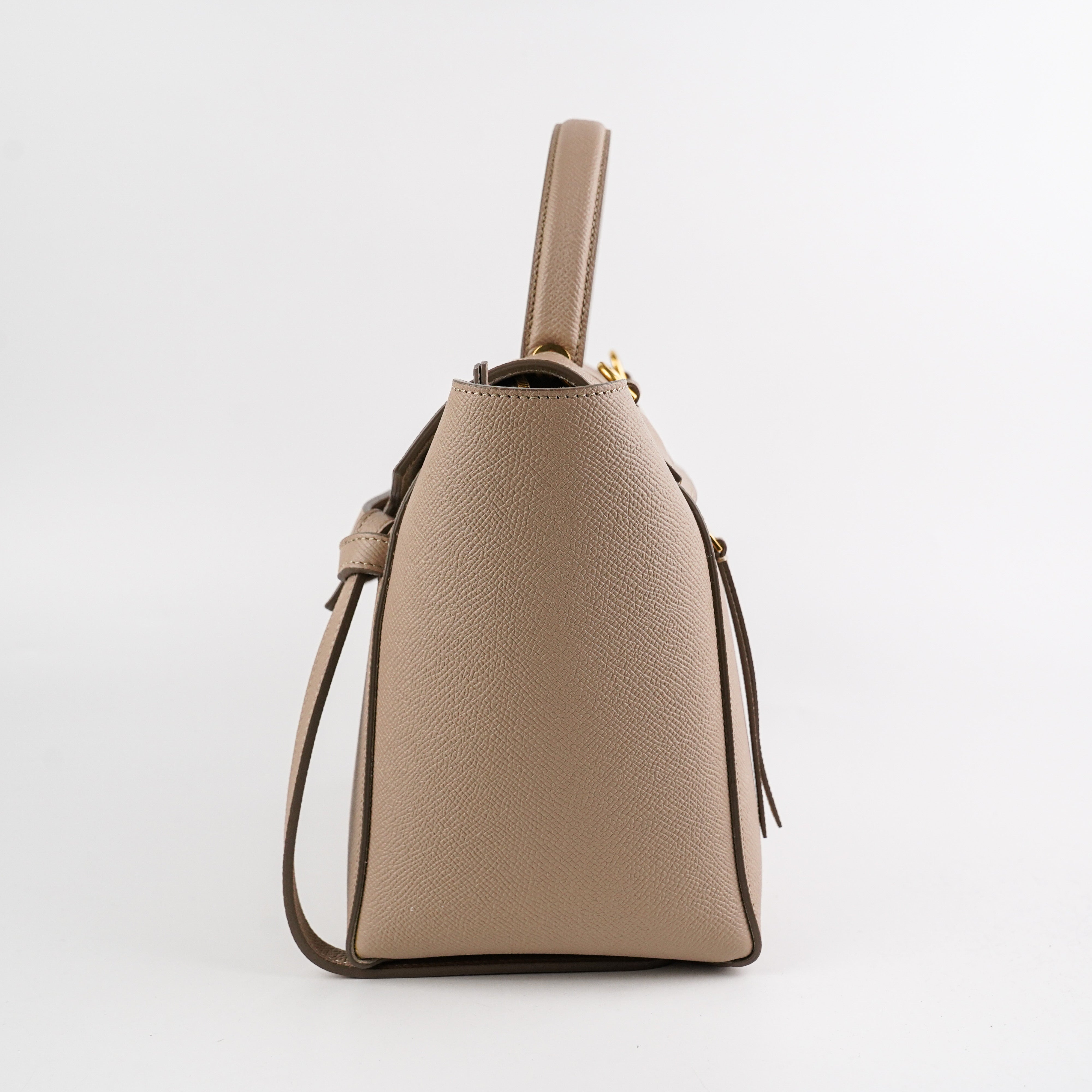Celine Micro Belt Bag in Beige | Genuine Leather Crossbody Handbag for Women | Perfect for Work, Travel & Everyday Use