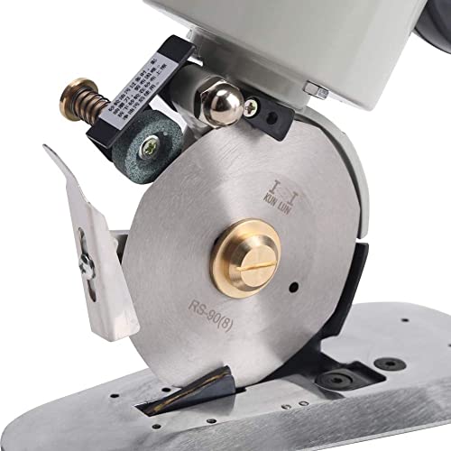 Electric Fabric Cutter - 90mm Alloy Steel Blade with Automatic Sharpening | Professional Cloth Cutting Machine & Scissors Tool [US Plug] | Perfect for Quilting, Sewing & DIY Craft Projects