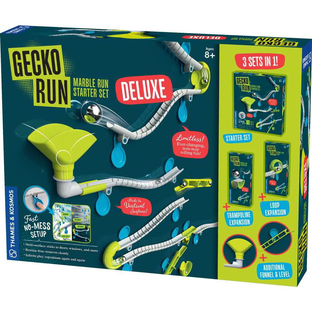 Gecko Run Deluxe Marble Run Starter Set - Fun Educational STEM Toy for Kids, Perfect for Indoor Play & Family Game Night