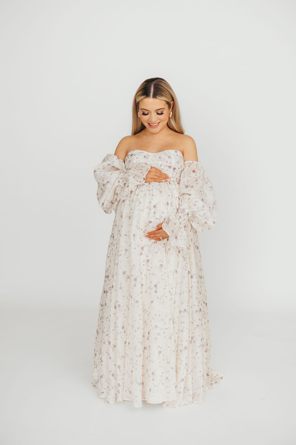 Dear Lily Maxi Dress in Lilac - Flowy Bump-Friendly Maternity Dress for Pregnancy & Nursing | Perfect for Baby Showers, Weddings & Special Occasions