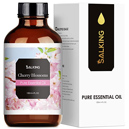 Premium 100% Pure Cherry Blossom Essential Oil - 4oz (120ml) Natural Aromatherapy Oil for Diffusers, Massage, Candles & Soap Making | Floral Scent for Relaxation, Spa & Home Fragrance