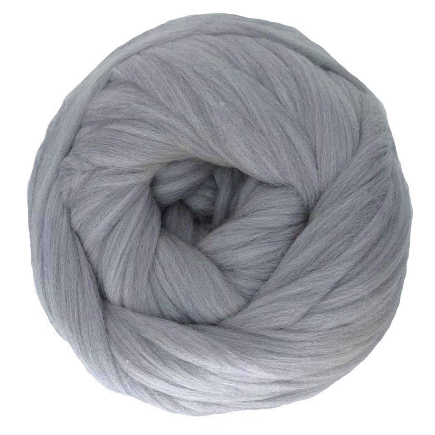 Clootess Bulky Chunky Yarn - Extra Thick Roving Wool for Hand Knitting, DIY Projects, Sofa & Bed Throw Blankets (Light Grey, 11 lbs) - Perfect for Cozy Winter Crafts, Home Decor, and Gift Making