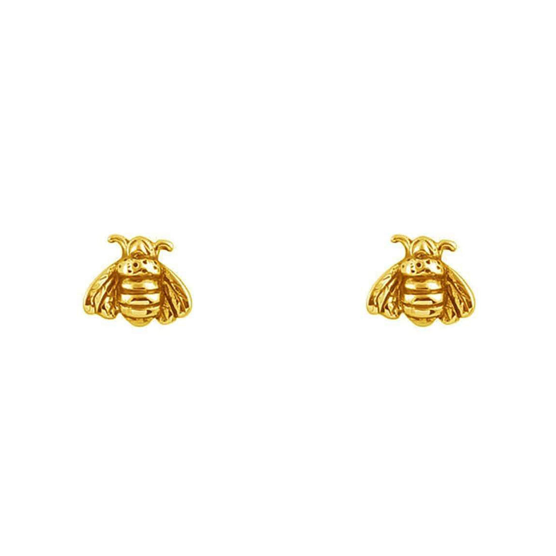 14K Gold Bee Stud Earrings for Women - Dainty Pollination Jewelry Gift for Her - Perfect for Everyday Wear, Date Nights & Special Occasions