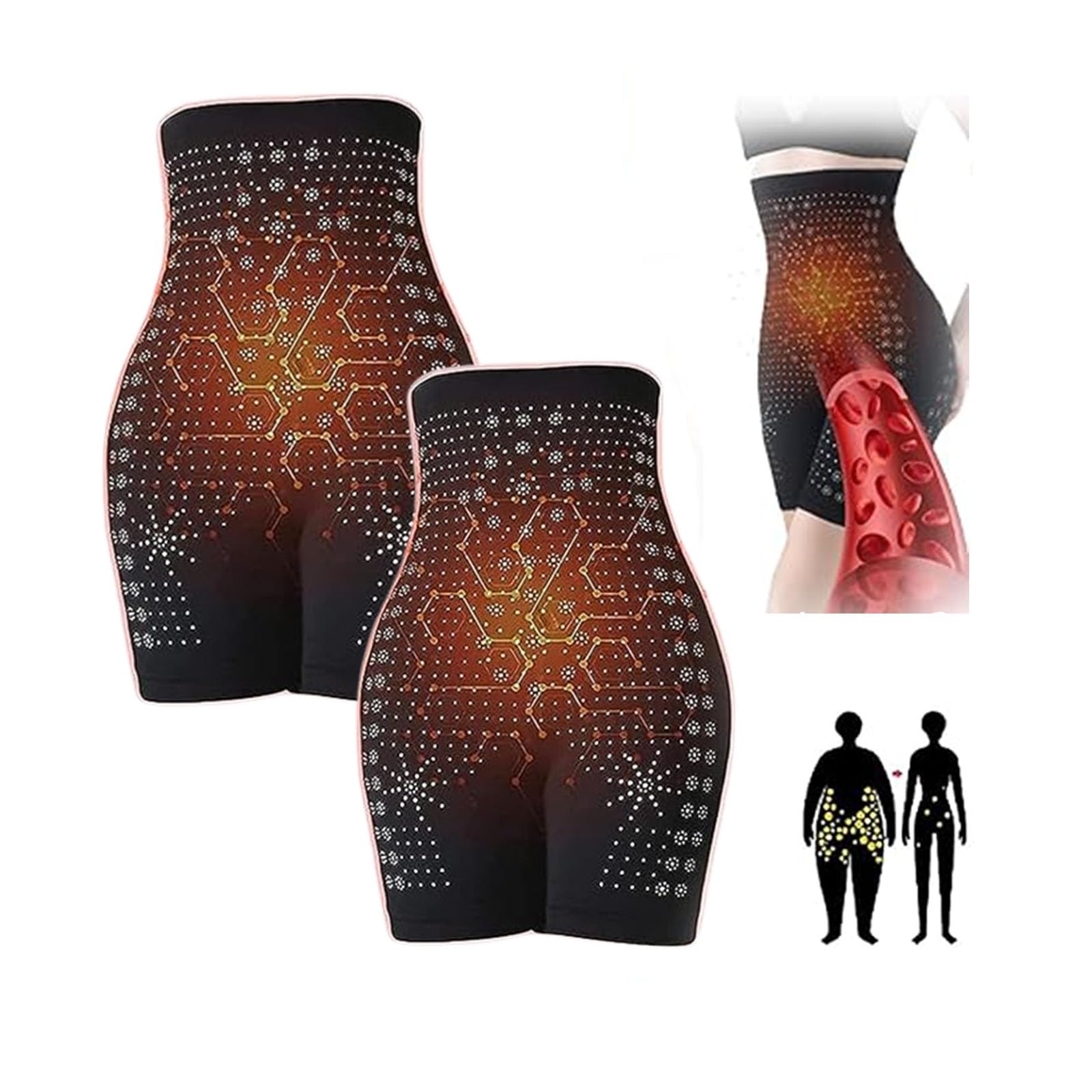 BEABAG Loxsez Tummy Control Shapewear - High Waisted Slimming Bodysuit with Negative Ion Technology for Fat Burning & Detox - Perfect for Workouts, Postpartum Recovery & Everyday Wear