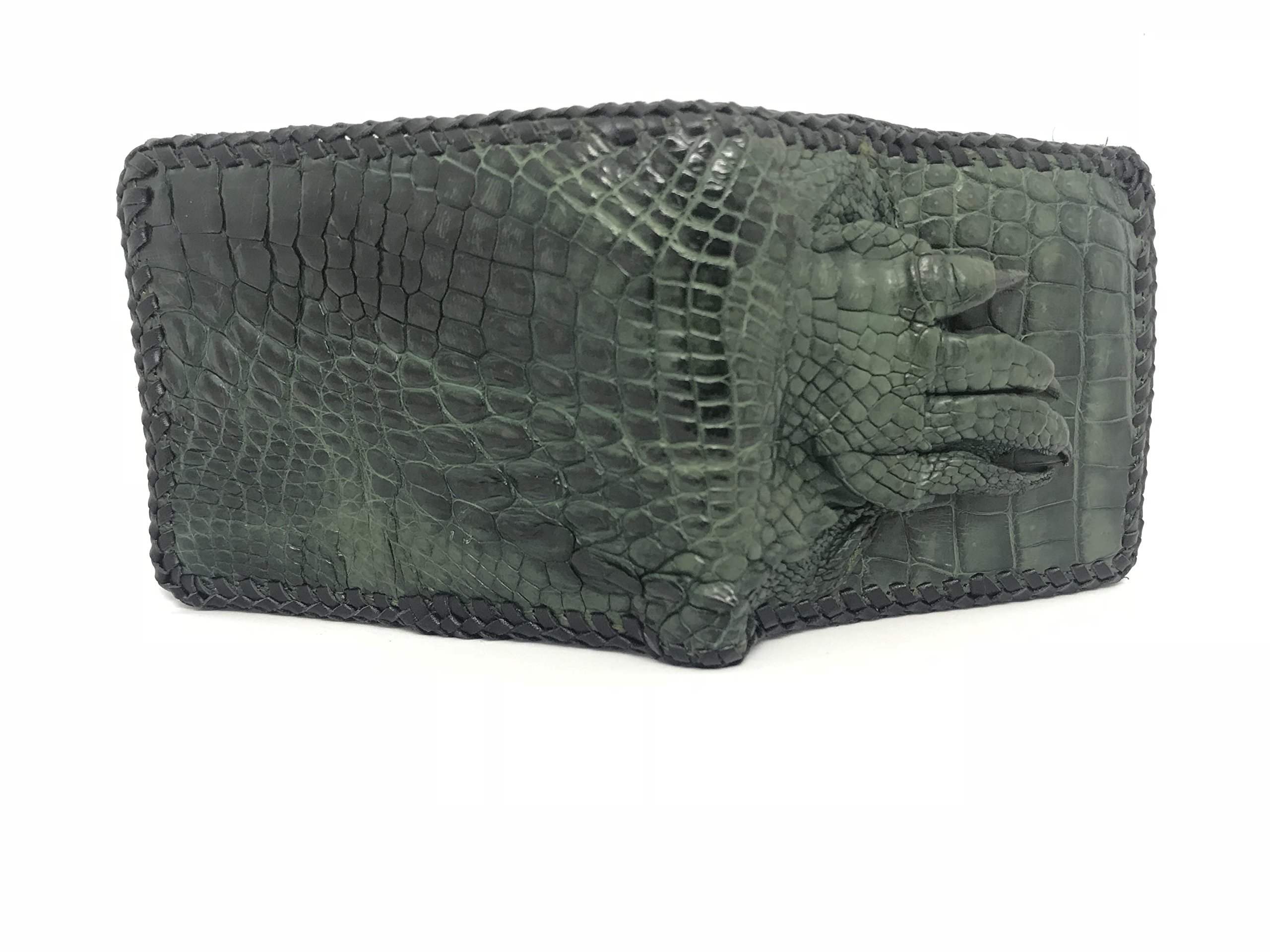 Genuine Crocodile Leather Bifold Wallet for Men - Luxury Alligator Skin Billfold - Perfect for Business, Travel & Everyday Use