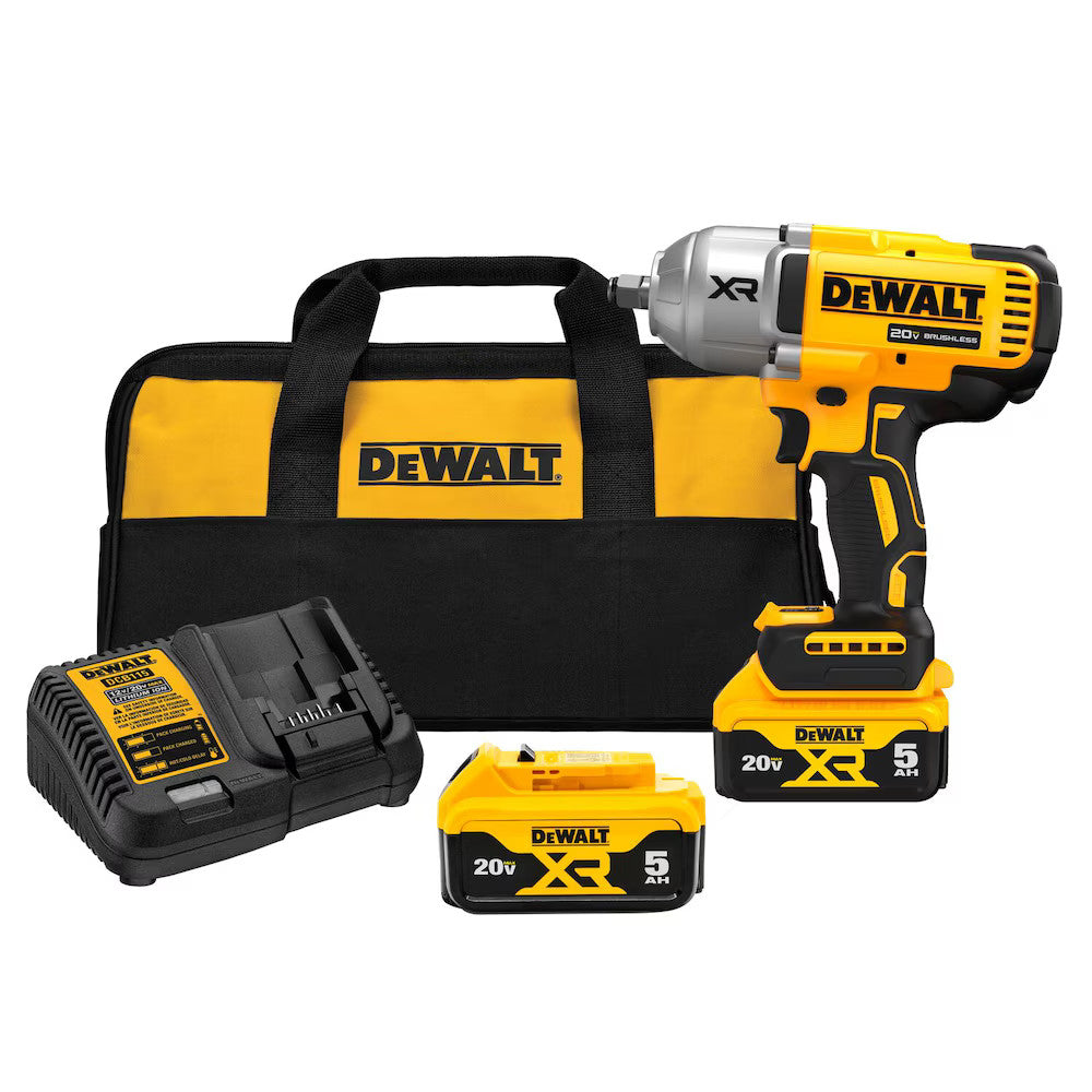 DEWALT 20V MAX XR 1/2 Inch High Torque Impact Wrench Kit (Refurbished) - Heavy Duty Cordless Power Tool with Battery & Charger - Perfect for Automotive Repair, Construction & DIY Projects