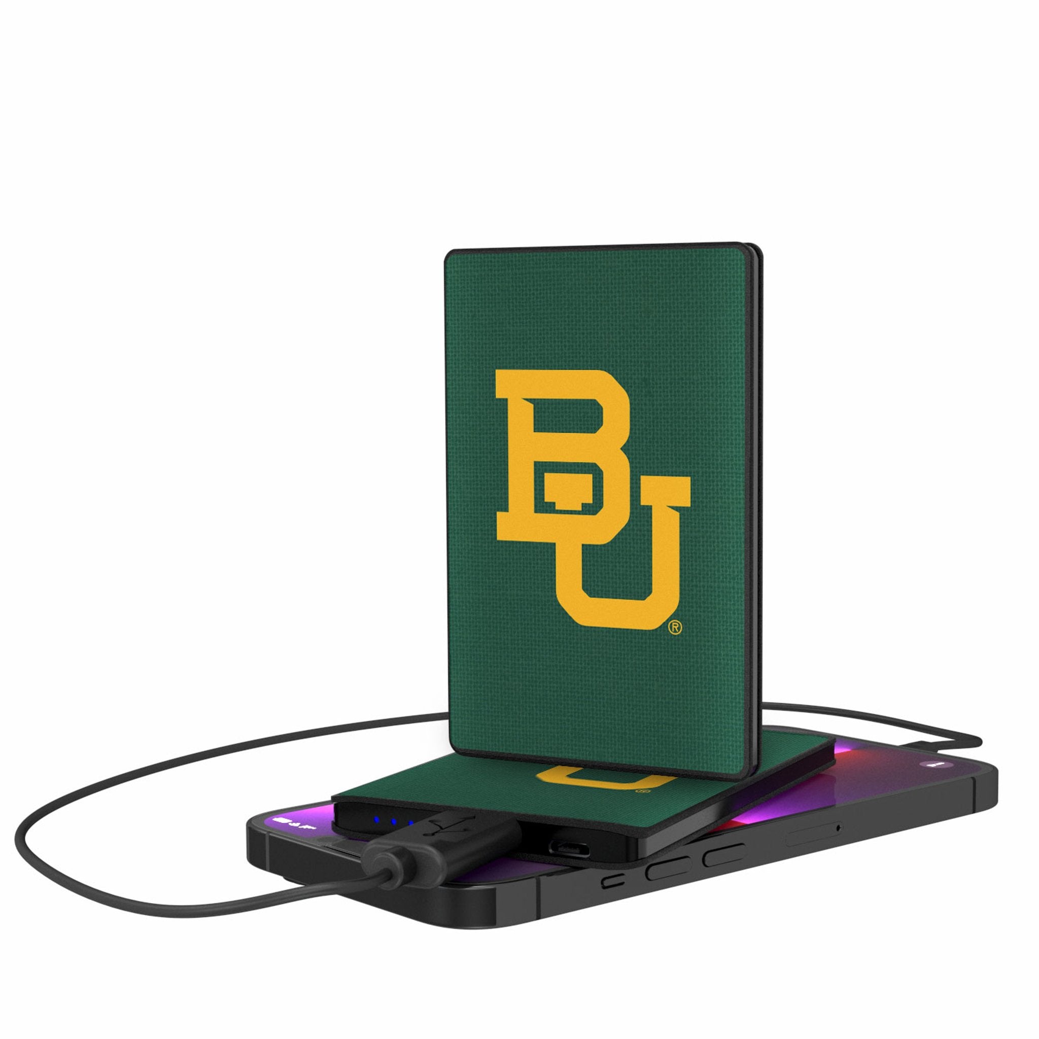 Baylor University Bears Portable 2500mAh Credit Card Power Bank - Slim Charger for Travel, Work & Emergency Power Backup
