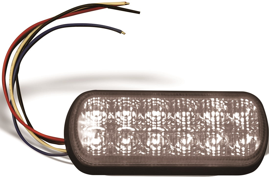 12 LED Strobe Light - 5 Inch Clear Light Bar - 10-30VDC - Perfect for Emergency Vehicles, Parties, and Stage Lighting