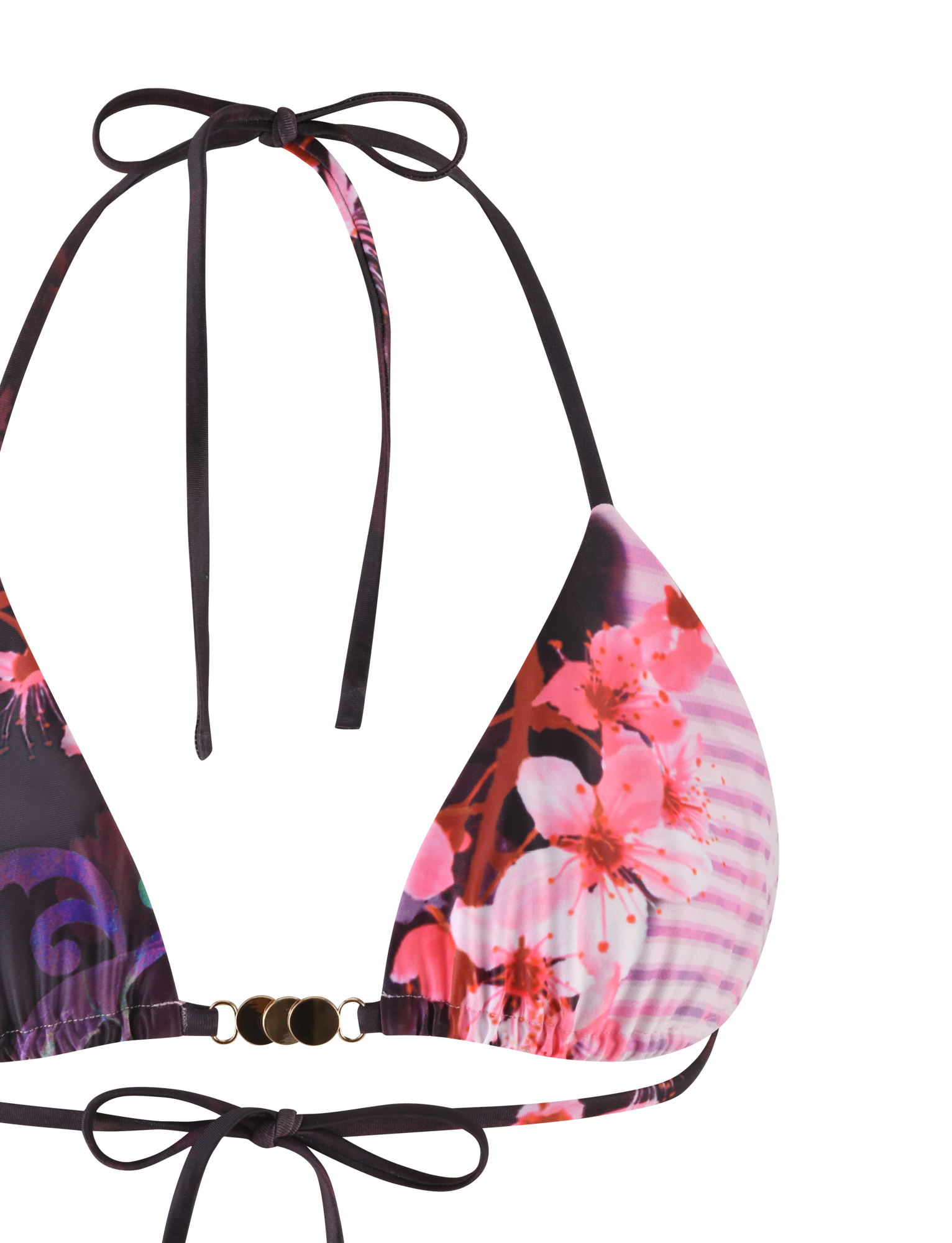 JOVANNA Women's Bikini Top - Animal Print Floral Border Swimwear for Beach, Pool & Summer Vacation | Sexy Swim Top for Tropical Getaways