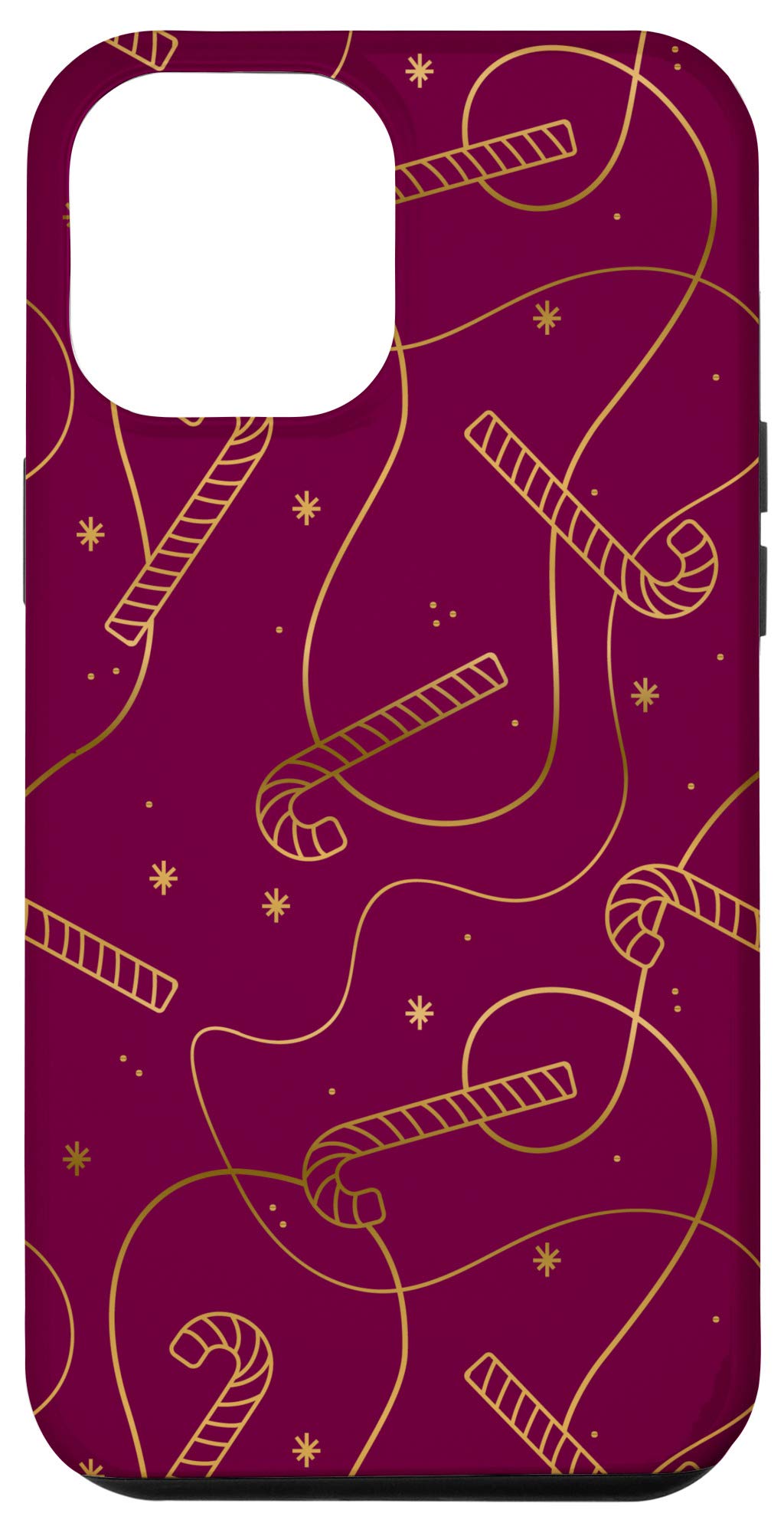 iPhone 12 Pro Max Case - Candy Cane Maroon Abstract Modern Phone Cover | Perfect Gift for Christmas, Birthday & Daily Protection