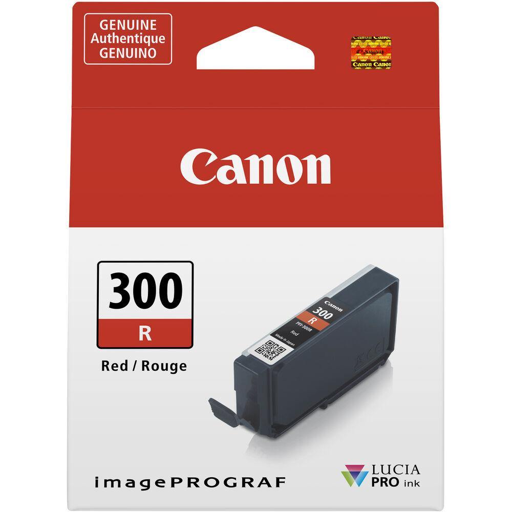 Canon LUCIA PRO PFI 300 R Red Ink Tank - High-Quality Printer Ink for Canon PRO-1000, PRO-2000 - Ideal for Professional Photo Printing & Fine Art Reproduction
