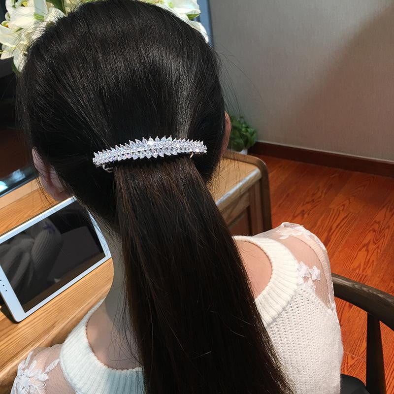 Luxury Zircon Bridal Hair Comb - Elegant Water Drop Hair Clip & Barrette for Weddings, Prom, and Formal Events (SS001)