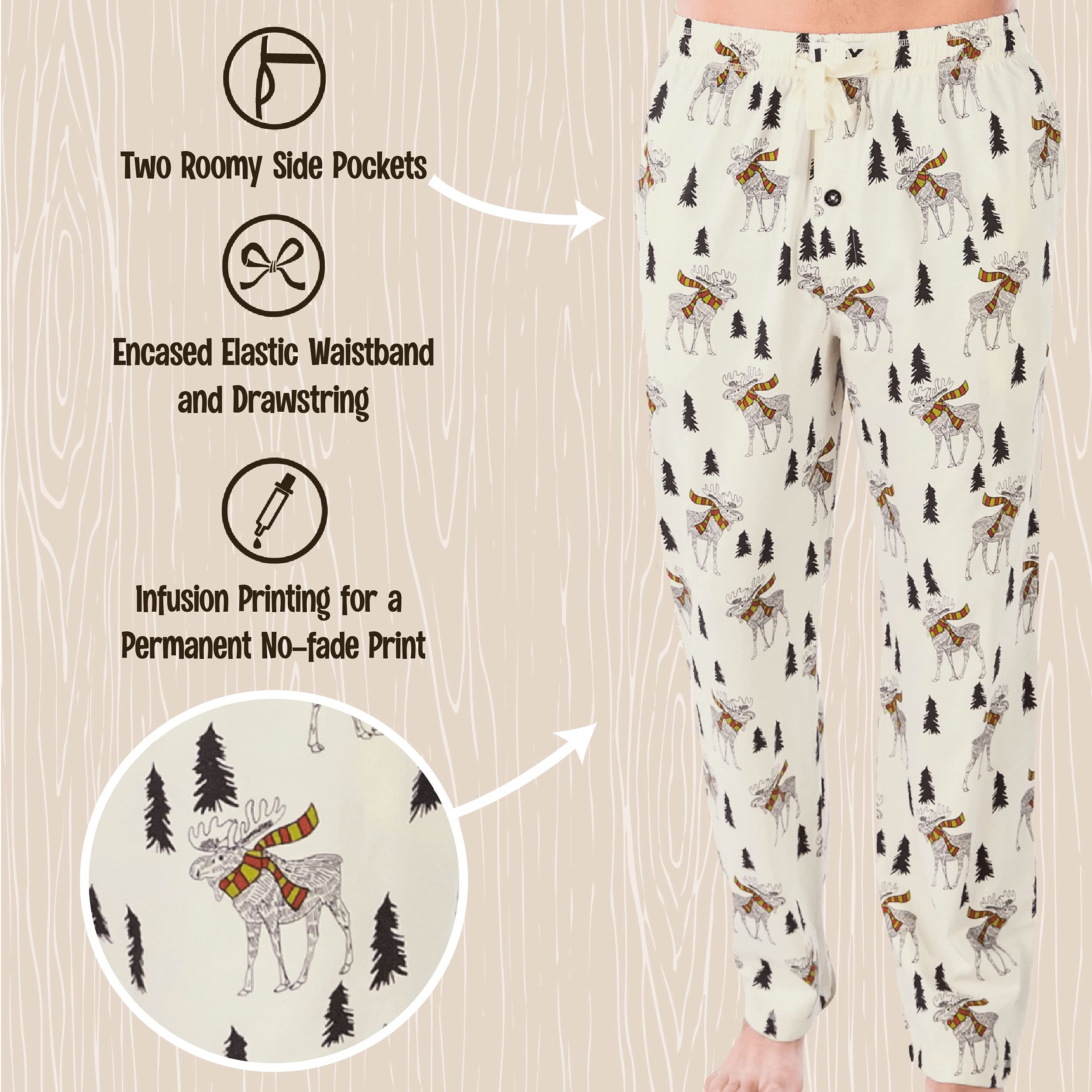 Lazy One Animal Print Pajama Pants for Men - Soft Lounge Pants with Fun Animal Designs - Perfect for Sleepwear, Loungewear & Relaxing at Home
