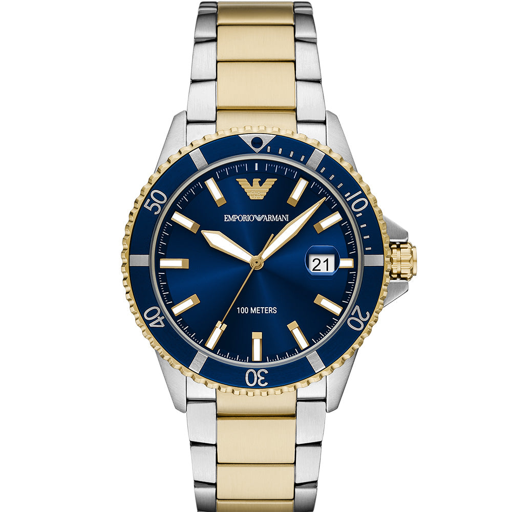 Emporio Armani AR11682 World Explorer Watch - Luxury Stainless Steel Chronograph for Men | Perfect for Business, Travel & Formal Occasions