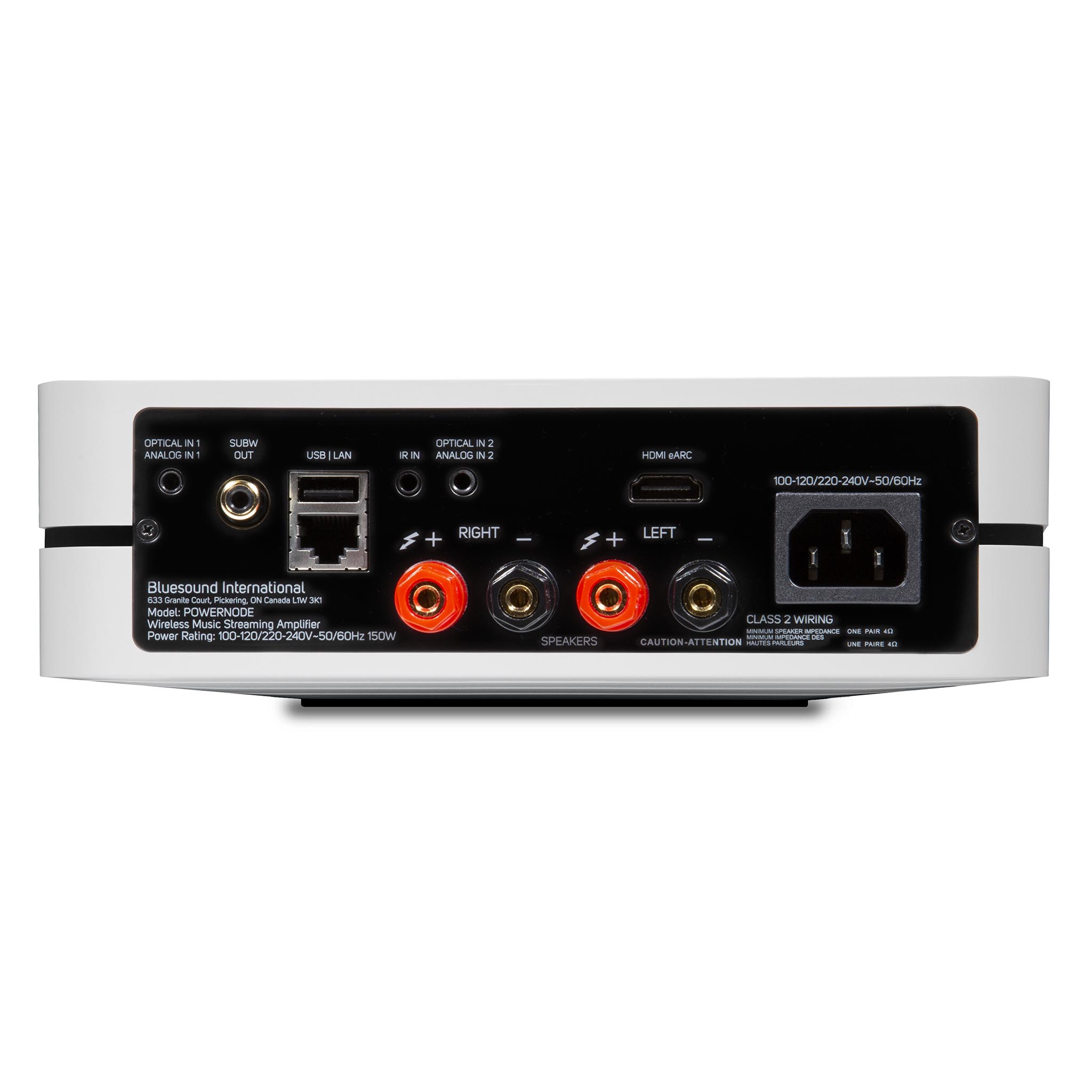 Bluesound POWERNODE Hi-Fi Wireless Streaming Amplifier with Built-in DAC & Music Server - Perfect for Home Audio & Multi-Room Music Systems