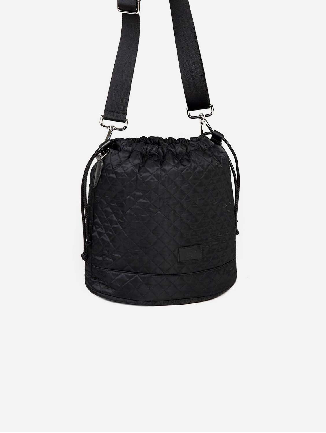 Eco-Friendly Vegan Crossbody Bag - Upcycled Italian Nylon, Black | Perfect for Everyday Use, Travel & Sustainable Fashion