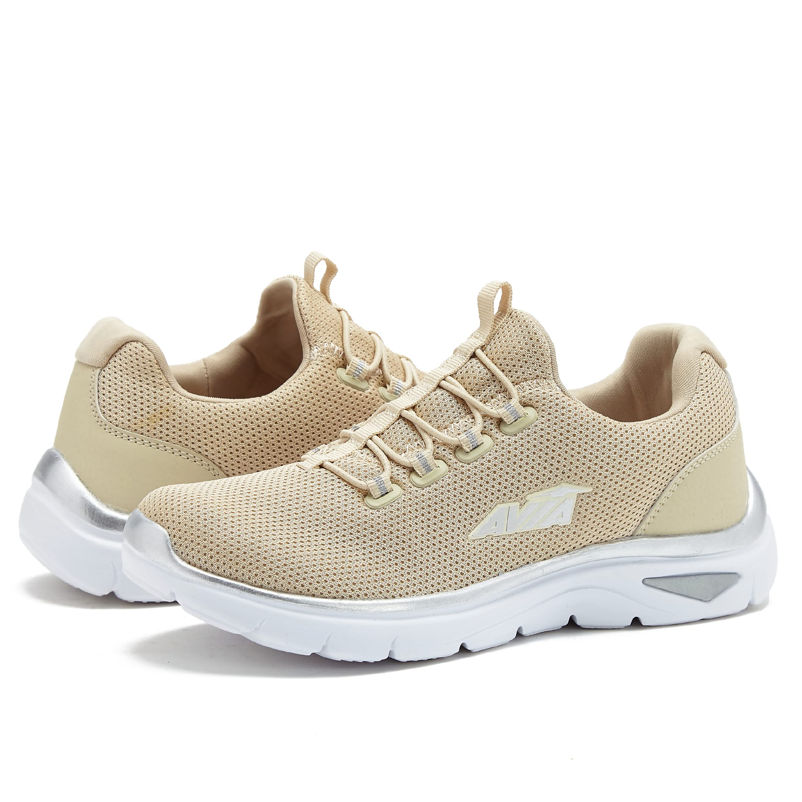 Avia Junction Women's Slip On Sneakers - Comfortable Breathable Memory Foam Walking Shoes for Women | Casual Everyday Wear, Workout, Travel & Running